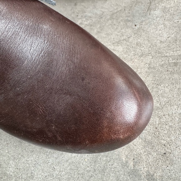 No.6 Clog Shearling Lined Lace Up Boot Sz 39 Black & Brown Natural Base 3” heel - Picture 6 of 16